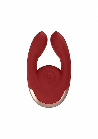 Elegance Dual Motor Clitoral Stimulator Fancy Red